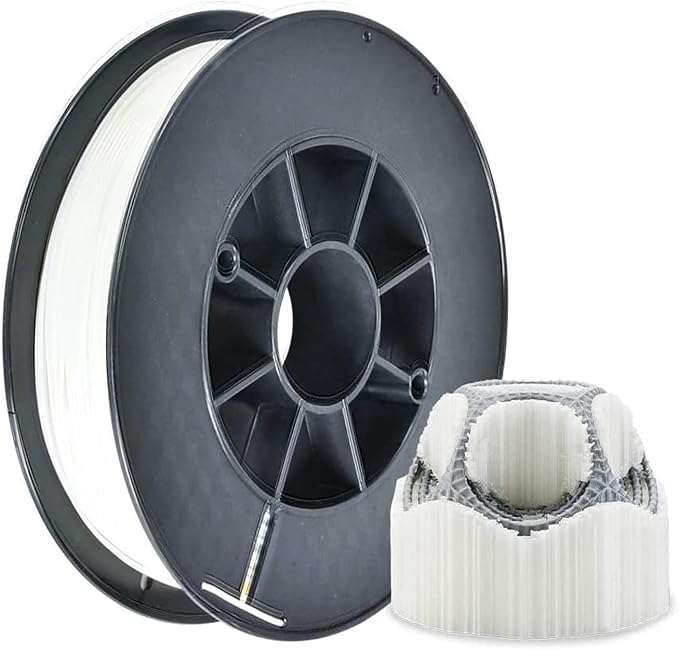 PVA Filament, Water Soluble Support 3D Printer Filament 1.75mm 0.5KG Spool for 3D Printers, Natural