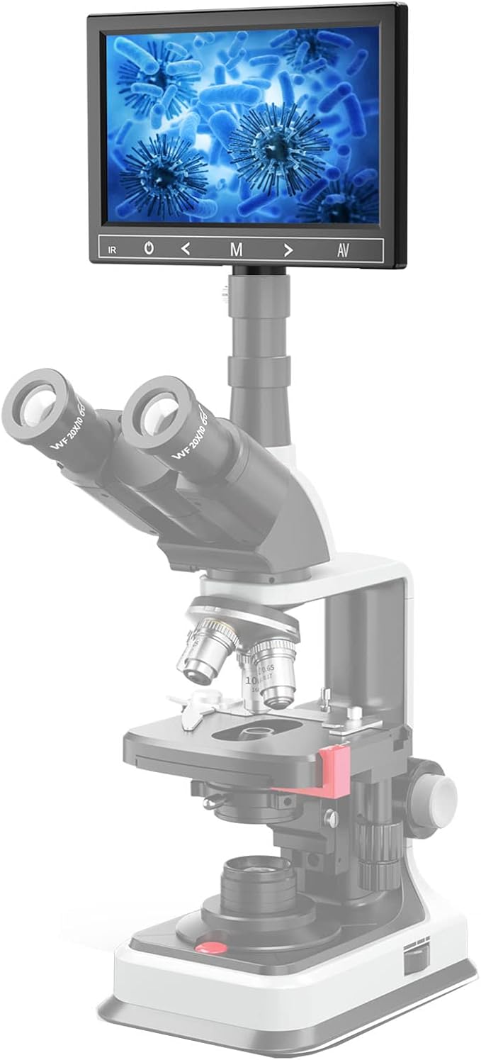 7" 5MP LCD Screen for Trinocular Microscope 23.2mm Mounting Size