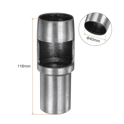 HARFINGTON Hollow Punch for Leather 40mm Round Hole Punch Tool for Belt Puncher Carbon Steel Single Punch for Watch Belts Cut Leather Craft Rubber Paper Fabric Plastic Soft Material