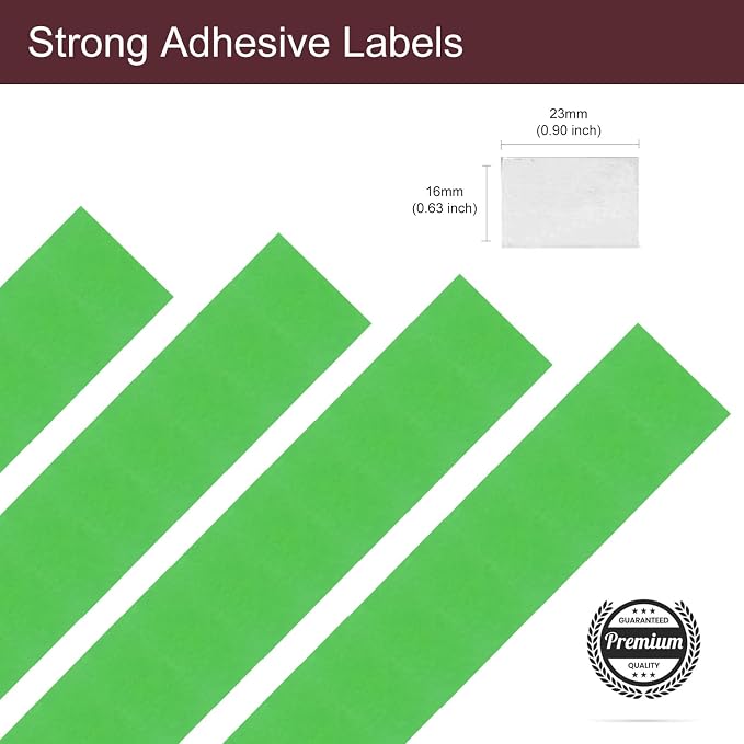 Motex 2 Line Blank Labels - 10,000 Green Blank Price and Date Gun Labels, Fits MX-2316