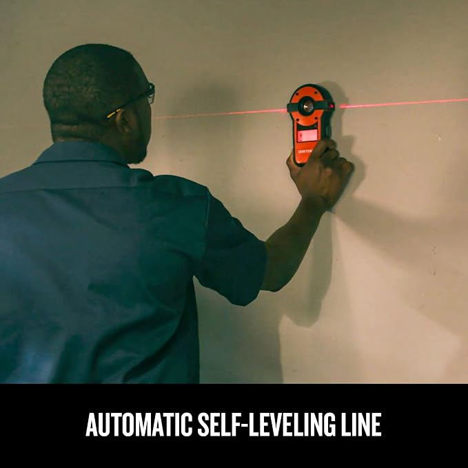 CRAFTSMAN Laser Level and Stud Sensor, 20-Foot Visbility Range (CMHT77636) , Red