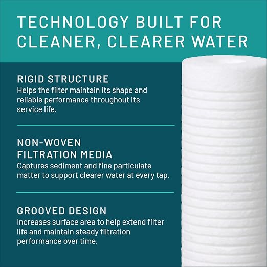 3M Aqua-Pure AP110 2-Pack Whole House Replacement Water Filter Cartridges, 5 Micron Sediment Reduction, for use with AP11T or AP101T Housing