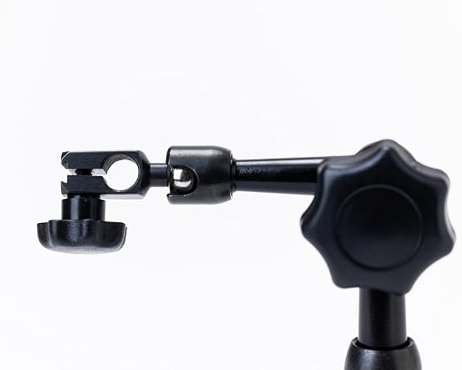 PEC Tools Mini Universal Arm Magnetic Base with Mechanical Locking System, 77lb/35kg Holding Force, Fits 6mm & 3/8" Stems & Dovetail, Compact Precision Indicator Stand