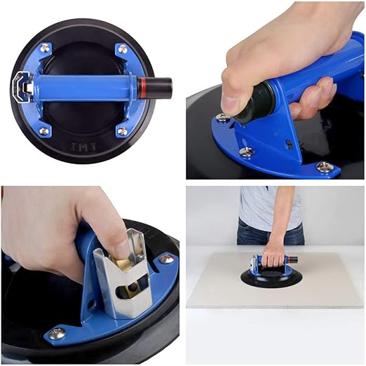 IMT 8" Glass Suction Cup with Metal Handle, Heavy Duty Vacuum Suction Cup Glass Lifter, Granite/Glass/Tiles Lifting Window Replacement, 240lbs Load Capacity with Carrying Case