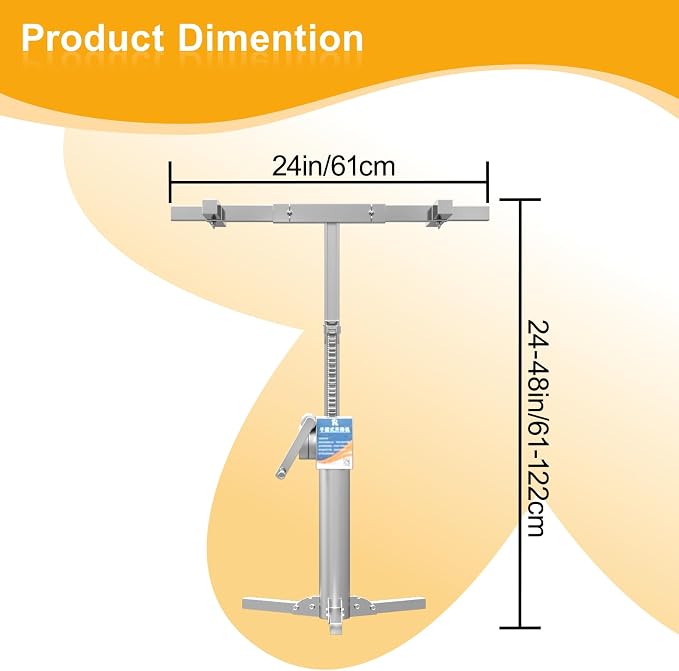 Cabinet Lift Jack for Installing Cabinet, Adjustable Third Hand Tool Support System with Load-Bearing 440lbs, Multi-Functional Drywall Jack (48 inch)