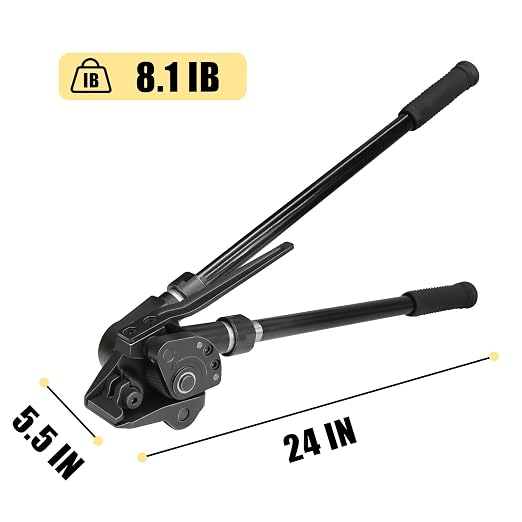 Heavy Duty Banding Strapping Tensioner Manual Packaging Tools Windlass for 1"-1 1/4" Width Metal Steel Strapping Coil