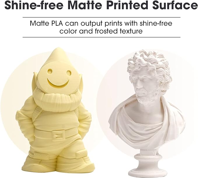 eSUN Matte PLA Filament 1.75mm, Matte 3D Printer PLA Filament, 1KG Spool 3D Printing Filament for 3D Printers, Paper Reel, Almond Yellow