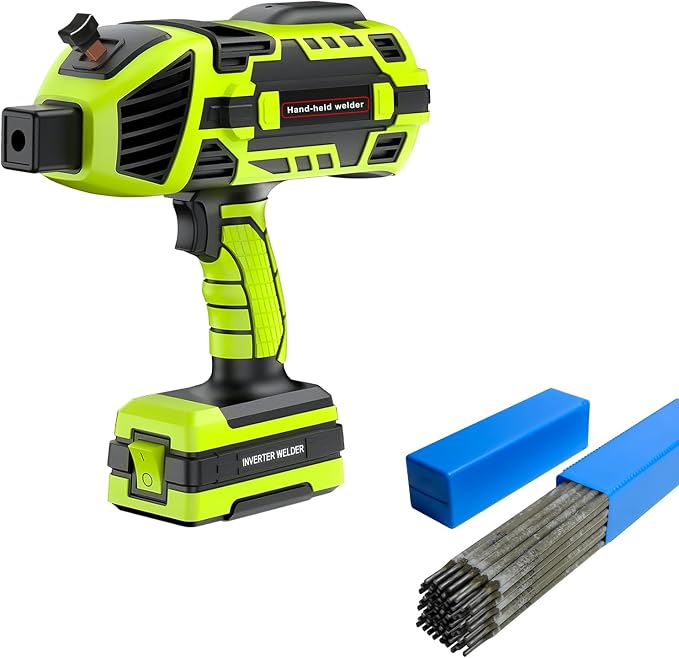 110V 120Amp Welding Machine Handheld Portable ARC Welder Gun Hand Held Welder Machine & 1/8" Stick Welding Electrode Rods 4.5LB