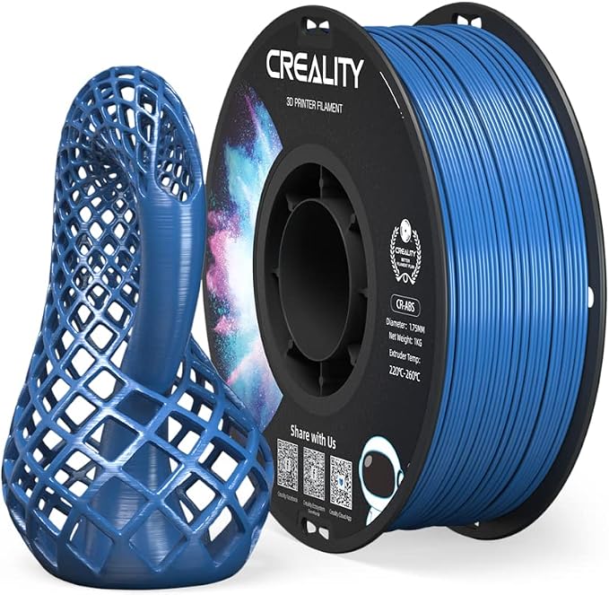 Creality ABS 3D Printing Filament 1.75mm, Excellent Resistance, Odorless Non-Toxic, Stability, Tough, 1kg(2.2lbs) ABS Filament 1.75 for 3D Printer (Blue)