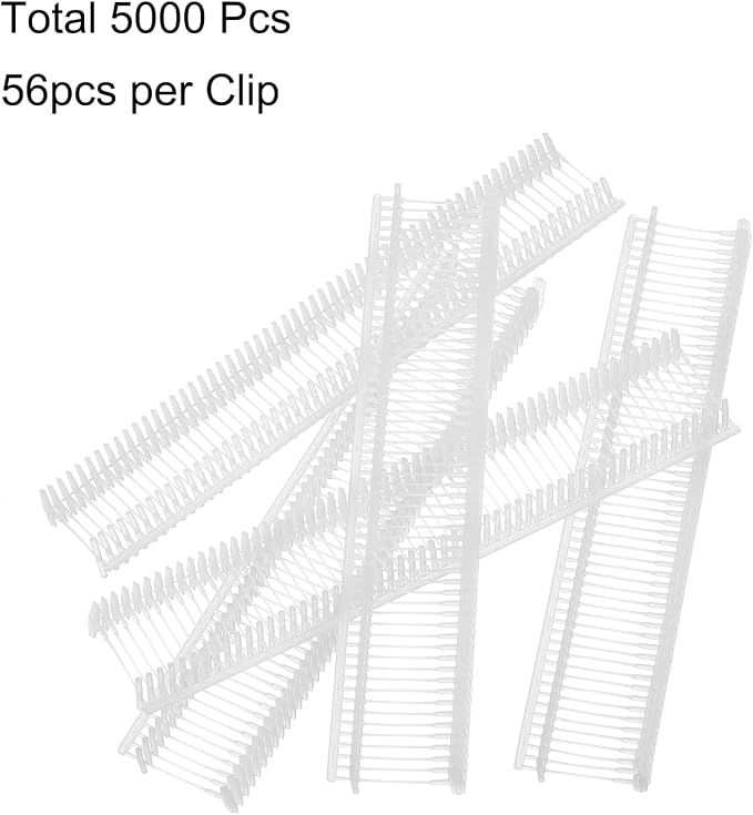 uxcell 5000pcs Standard Tagging Gun Fasteners 12mm Tagging Barbs Pins PP Plastic Tag for Price Tagging Gun, Clothing Tags Gun Attachments for Clothes Bag Fabric, White