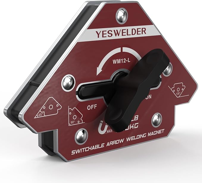 YESWELDER Switchable Welding Magnet 176LB On/Off Switch Arrow Magnetic Welding Holder, Holding Power Welding Accessory