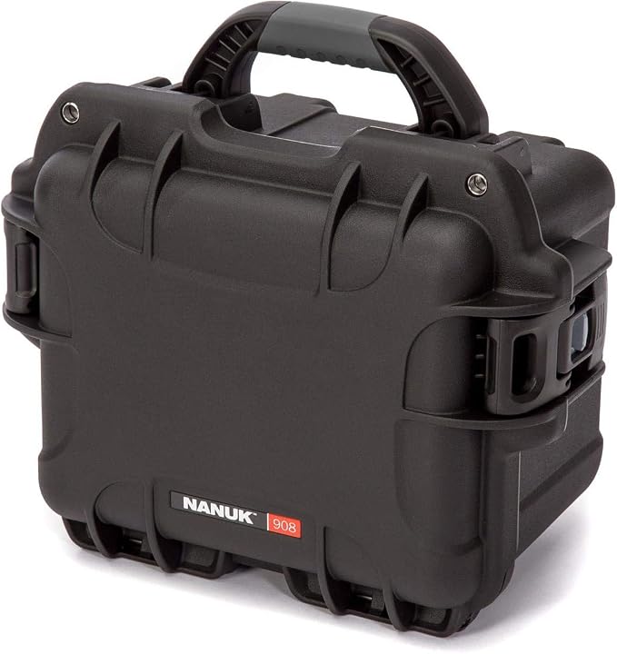 NANUK 908 Waterproof Hard Case with Padded Dividers - Black