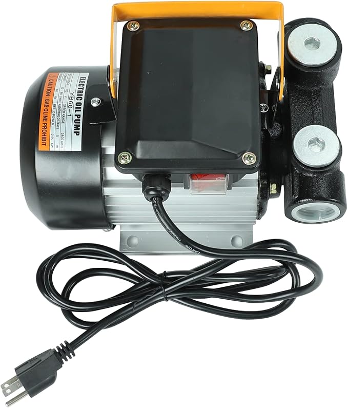 110V AC 550W Self Priming Electric Transfer Pump, 60L/min Oil Transfer Pump Fuel Diesel Kerosene Biodiesel Pumps For Vehicles, Construction Sites, Farms