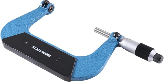 Accusize Industrial Tools Screw Thread Micrometer, 3-4", S916-C753 | 4 Anvil Sets: 24-14, 13-9, 8-5, 4.5-3.5 TPI, 0.001" Resolution, ±0.00016" Accuracy