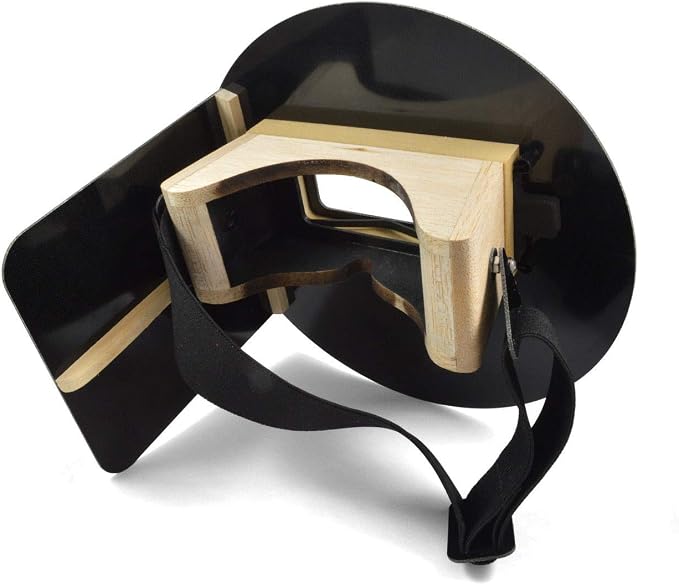 Wendy's Pancake Welding Hood Helmet w/Strap - Right Handed - BLACK