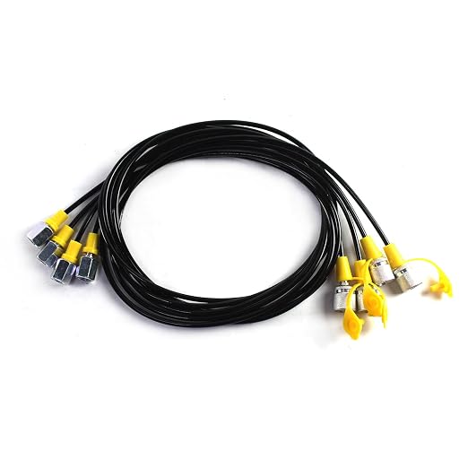 Hydraulic Pressure Test Kit 10Mpa/25Mpa/40Mpa/60Mpa 4 Pressure Gauges 10 Test Couplings 3 Test Hoses for Excavator Construction Machinery(with Sturdy Carrying Case Black)