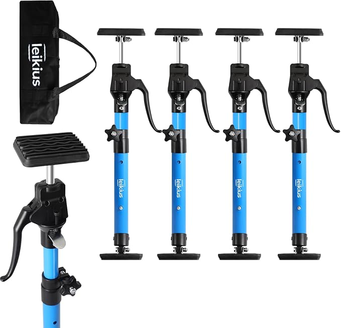Aluminum Handle Cabinet Jack for Installing Cabinets 4PC,15.8-23.6 Inches 200LB Load Capacity Hand Support System,Premium Adjustable Cabinet Lift Jack&Support Pole,Perfect for DIY Enthusiasts