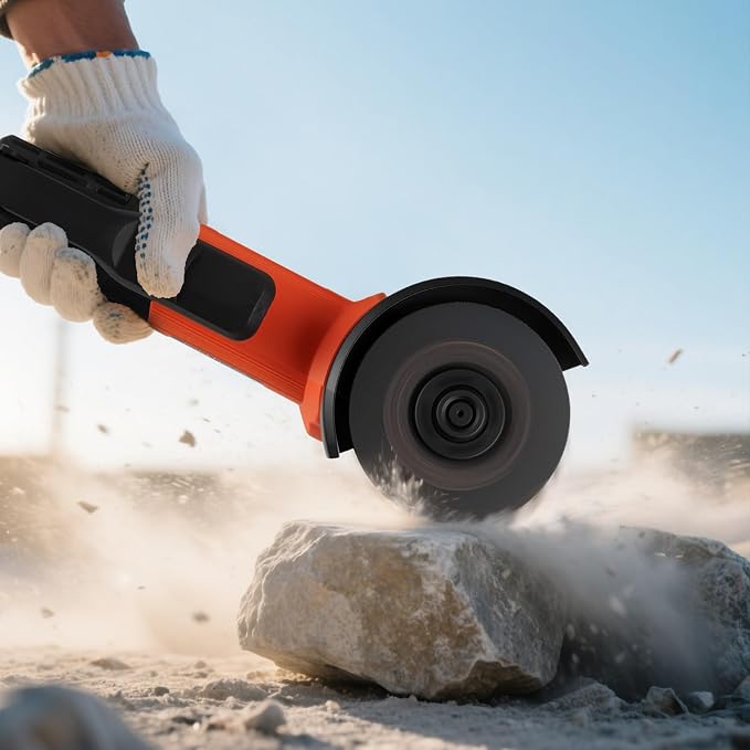VEVOR Angle Grinder, 4-1/2" Electric Grinder Power Tool, 8Amps 12000RPM High-Speed Corded Angle Grinders with 230° Adjustable Dust Guard for Metal Grinding, Cutting, Rust Removal (Disc Not Included)