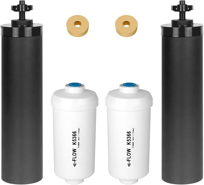 Gravity Water Filters Replacement for Berkey®, BB9-2® Black Carbon Filter and PF-2® Fluoride Filters Compatible with Berkey® Water Filter