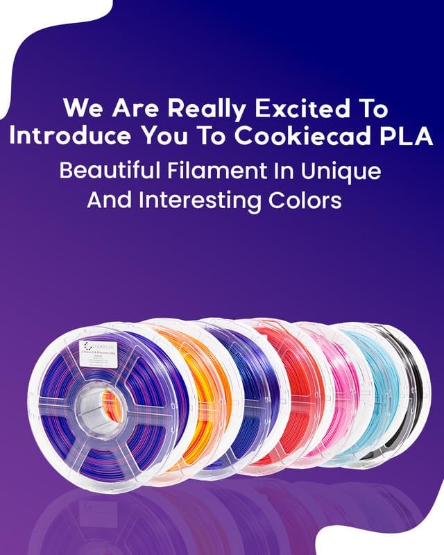 Cookiecad PLA Filament 1.75mm 1kg Rainbow Multicolor 3D Printer Filament - Sunset PLA