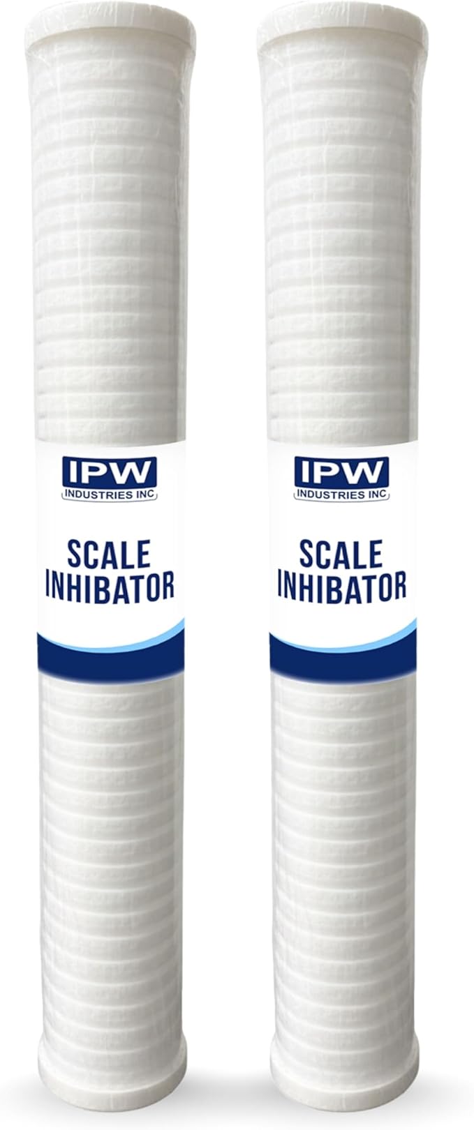 IPW Industries Inc. - 5-Micron Grooved Polypropylene Sediment Replacement Filter & Scale and Corrosion Inhibitor - Compatible with Tankless Water Heaters & Whole-House Water Filtration - 2 Pack