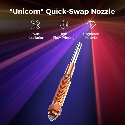 Creality Official K1C/ K1 SE Nozzle, 0.4mm 1PCS Quick-Swap 3D Printer Nozzle Kit, Copper Alloy and Hardened Steel Nozzle Suitable for Creality K1C, K1 SE, K2 SE, Ender 3 V3, Ender 3 V3 Plus