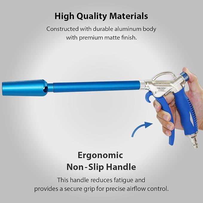 FIRSTINFO A18563FUS Windstorm EX (2X Flow) High Performance Air Blow Gun with Adjustable Air Flow and 6" Extended Nozzle