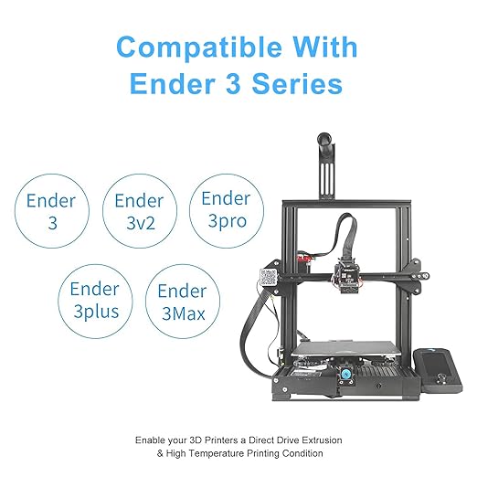 Creality Official Sprite Extruder Pro Kit，Support 300° High Temperature Printing，All Metal Direct Drive Extruder for Ender 3/Ender 3 V2/Ender 3 Pro/Ender 3 MAX 3D Printers
