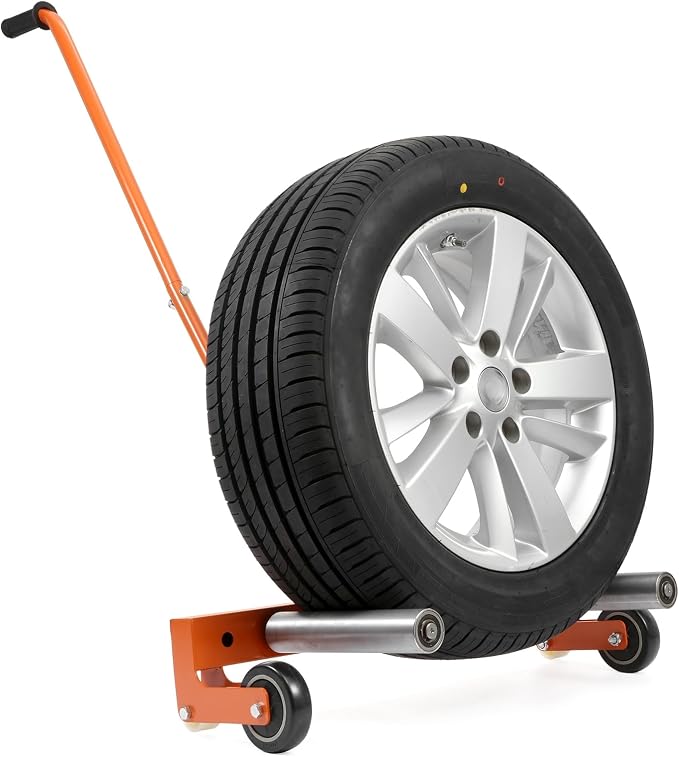 BEAMNOVA Heavy Duty Tire Dolly 330 LBS Tire Lifting Tool Wheel Dolly with Adjustable Roller Car Automotive Tire Moving Tool Cart Wheel Lift for Workshop, Garage