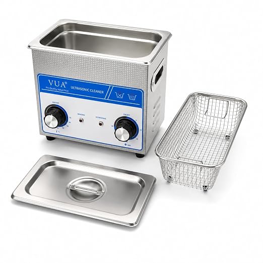 3L Ultrasonic Cleaner Machine with Heater, 40kHz Professional Ultrasonic Jewelry Cleaner with Timer Control, Stainless Steel Sonic Cleaner for Watches, Glasses, Rings, Retainers, Small Parts and Tools