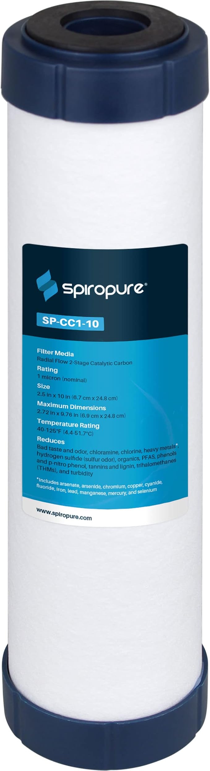 SpiroPure SP-CC1-10 10x2.5 Catalytic Carbon Water Filter Cartridge