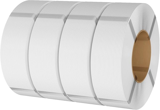 eSUN PLA Basic Refilament 1.75mm, 3D Printer Refill High Speed PLA for Fast Printing, 1KG per Roll, 4 Rolls Spoolless 3D Printing Filament for High Speed 3D Printers, White