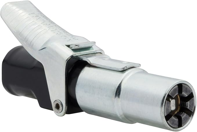 LockNFlate Air Chuck - Compatible with Tire Inflators - Six Steel Jaws, Closed Flow
