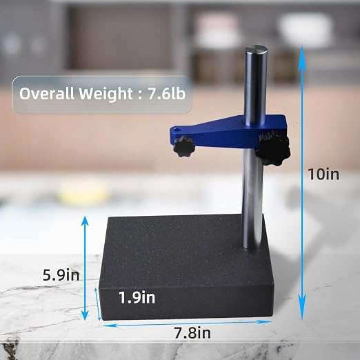 Marble Dial Test Stand,Digital Dial Indicator Pressure Gauge Base,Marble Base for Dial Indicator(12.7lb)