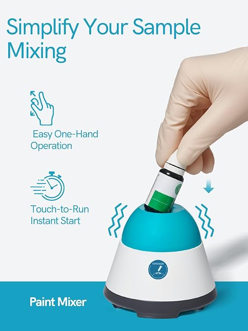 Mini Vortex Mixer, 3500RPM Touch Function Lab Vortex Shakers & Paint Mixer for Acrylic Paint, Nail Polish, Tattoo Ink, Gel Polish, Eyelash Adhesives & Test Tubes, Vortex Paint Mixer Machine