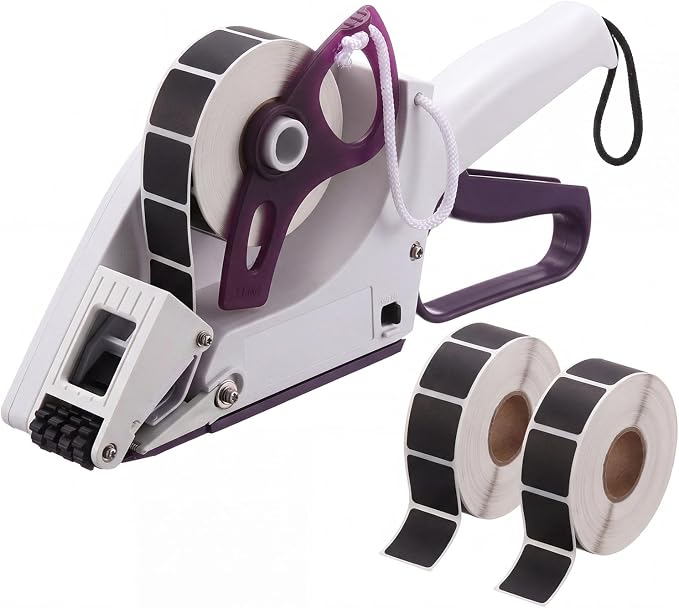 Target Paster Tape Gun, Manual Applicator Label Applicator with 2 Rolls Square Target Pasters Hand Held Portable Sticker Labeler for Retail Store Warehouse Targets Repair Yh-30
