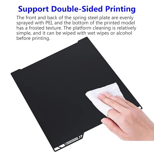 for H2C/A2L Cold Build Plate No Heating No Glue Double Sided PEI Textured Cool Printing Bed Sheet 335x346.5mm 3D Printer Flexible Removable Spring Steel Heated Platform Mat for Bambu Lab H2C