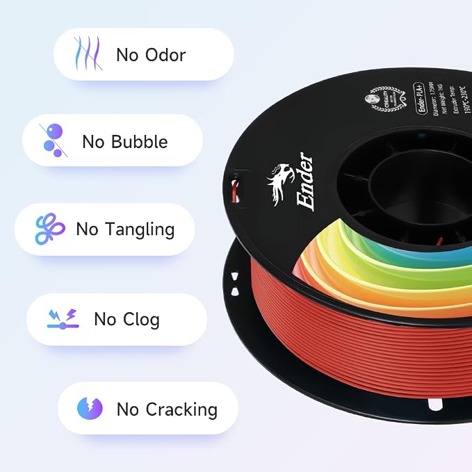 Creality 3D Printer Filament, PLA Plus Filament 1.75mm Deep Red, PLA Pro Toughness Upgraded Dimensional Accuracy +/- 0.03mm, 1KG Spool(2.2lbs) Ender PLA+ Filament for Most 3D Printer