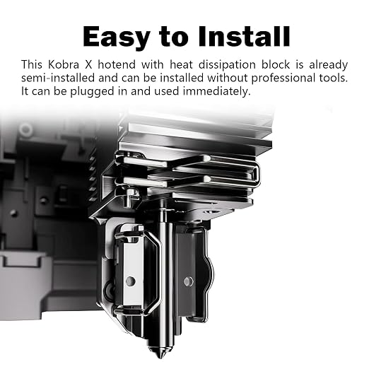 Kobra X Hotend Heating Assembly Kit 3D Printer Assembled Extruder Kits- for Anycubic Kobra X All Metal Hot End/Printhead Replacement with Base Clip Heater Cartridge Thermister Easy to Install