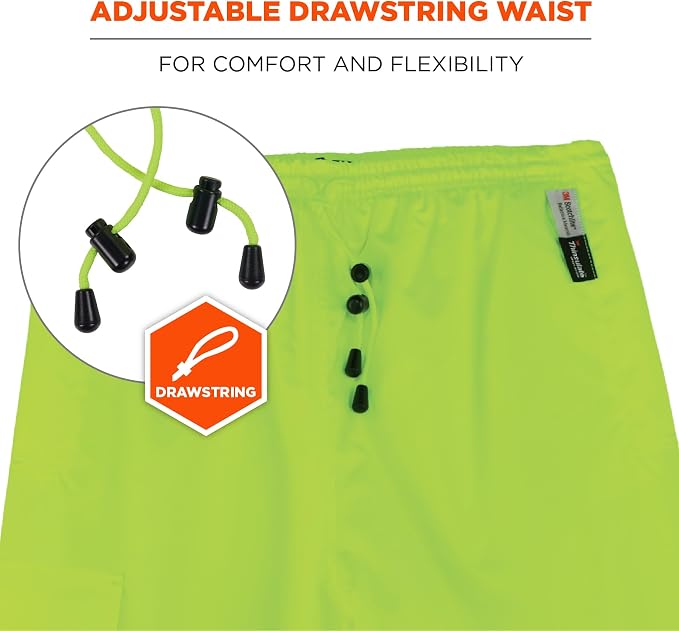 Ergodyne GloWear 8925 ANSI High Visibility Lime Reflective Thermal Safety Pants, 5XL
