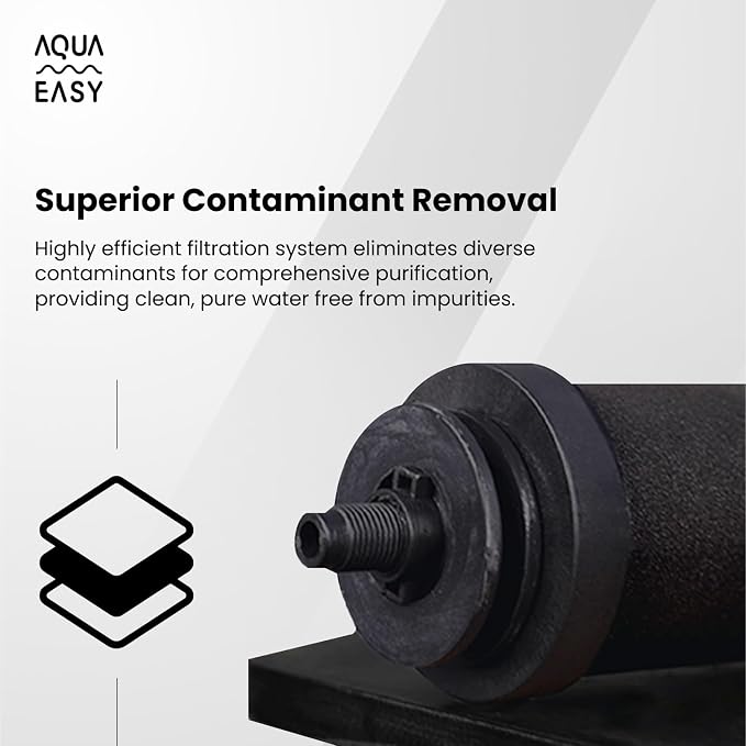 AquaEasy BB9 Activated Carbon Water Filter Candle (Pack of 2) Replacement Gravity Water Filter Candle Compatible With Gravity Filter System