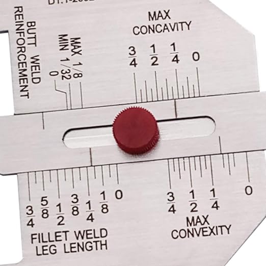 Weld Gauge Set 0-1/4'' Porosity Undercuts Checking Gauge with 0-3/4'' Convexity Concavity Welding Gauge Stainless Steel Imperial Measurement for Welding Inspection