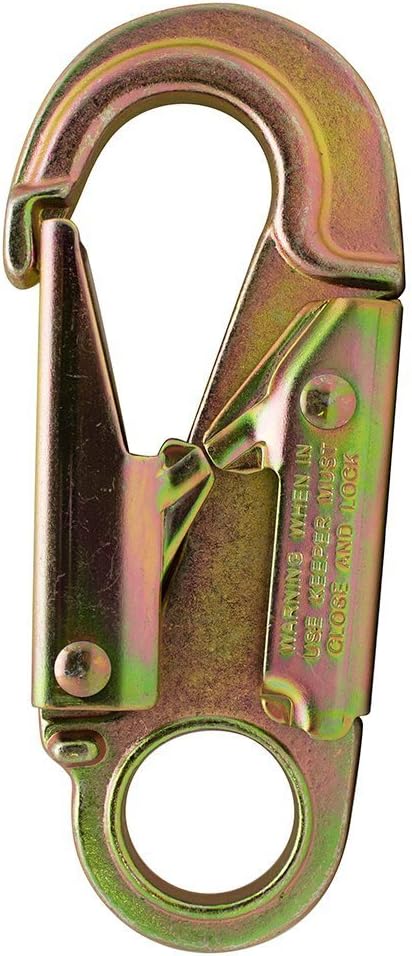 Madaco Roof Construction Fall Protection Heavy Duty Industrial Safety Internal Shock Absorbing Pack 2FT Snap Hook Lanyard ANSI OSHA L-613-01
