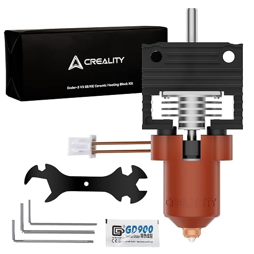 Official Creality K1/K1 Max/K1C Hotend Upgrades Kit, Unicorn K1 Series Ceramic Heating Block, 3D Printers Hotend Integrated Quick-Swap Nozzle, 300°C High Temperature, 600mm/s (Terminal Without Buckle)
