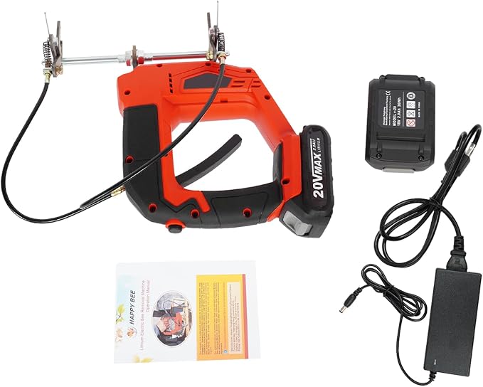 Electric Bee Shaker, 4 Speeds Electric Bee Remover 150W Electric Honey Extractor Honey Spinner with Charger & Storage Box, 2700r/min Handheld Bee Shaker Beehive Frame Shaking Machine