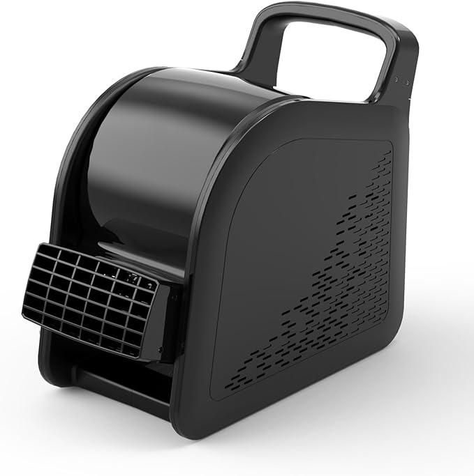 Blower Fan for Drying Cooling and Ventilating, Air Mover for Home Garage Workshop and Job Site Use, Air Mover Blower Fan with 185° Rotation, 3 Speeds, 2 AC Outlets, Black