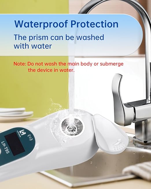 3-in-1 Digital Brix Refractometer with ATC/Refractive Index(RI), 0-95% Brix Measurement Range, High Accuracy Fast Touchscreen Test for Honey/Maple Syrup/Fruit Juice/Coffee | Digital Brix Refractometer with ATC 0-95%