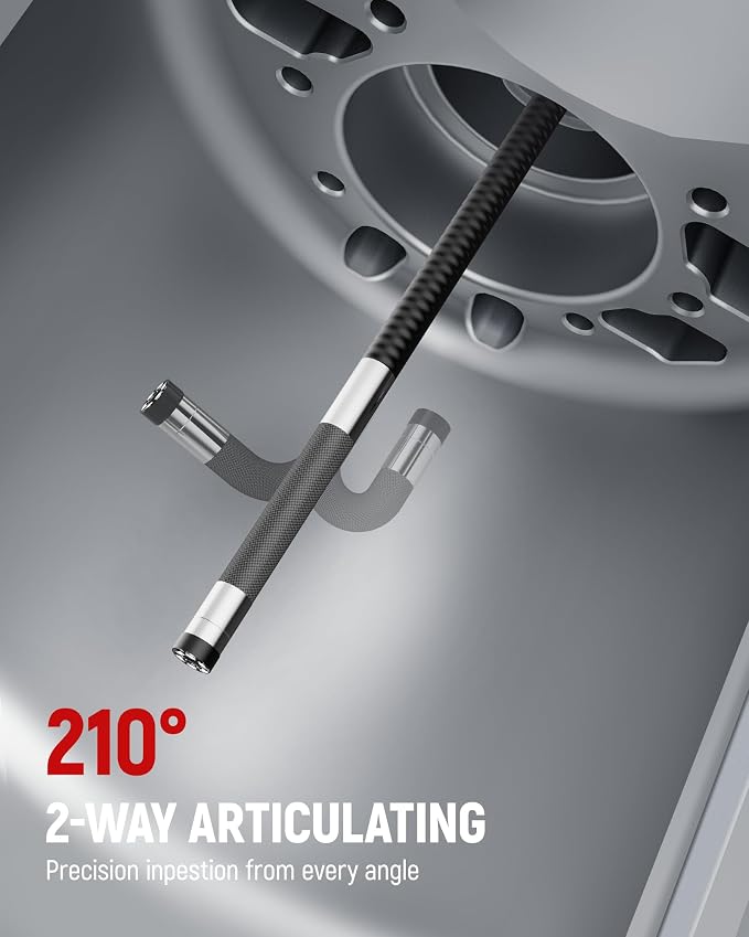 KAIWEETS KE2500 Insulation Resistance Tester Up to 200GΩ Pro Megohmmeter and KAIWEETS KBA02 Two-Way Articulating Borescope Camera with Light with 0.25in Slim Probe