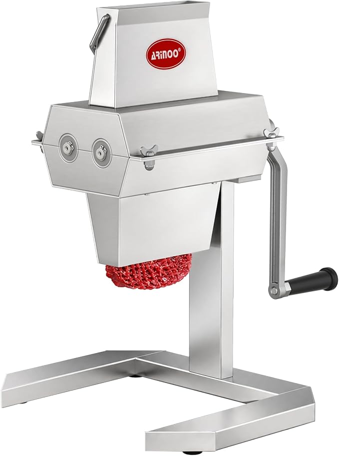 Manual Meat Tenderizer Machine, 5-Inch Steak Cuber & Venison Tenderizer, Hand Crank Meat Cuber with 27 Stainless Steel Blades for Deer Meat, Beef, Chicken, Hunters, Butchers & Home Kitchens