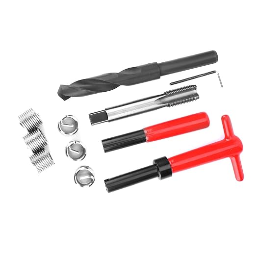 11Pcs Thread Repair Kit,M16x1.5 Length 1.5D Stainless Steel Twisted Drill Tap Wrench Threaded Insert Tool,Metric-Imperial Units Conversion Helicoil Repair Kit